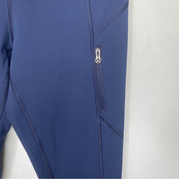 Lululemon Run Ice Queen 7/8 Tight Sz 4 Blue Inkwell Leggings Tights High Rise - Picture 9 of 12